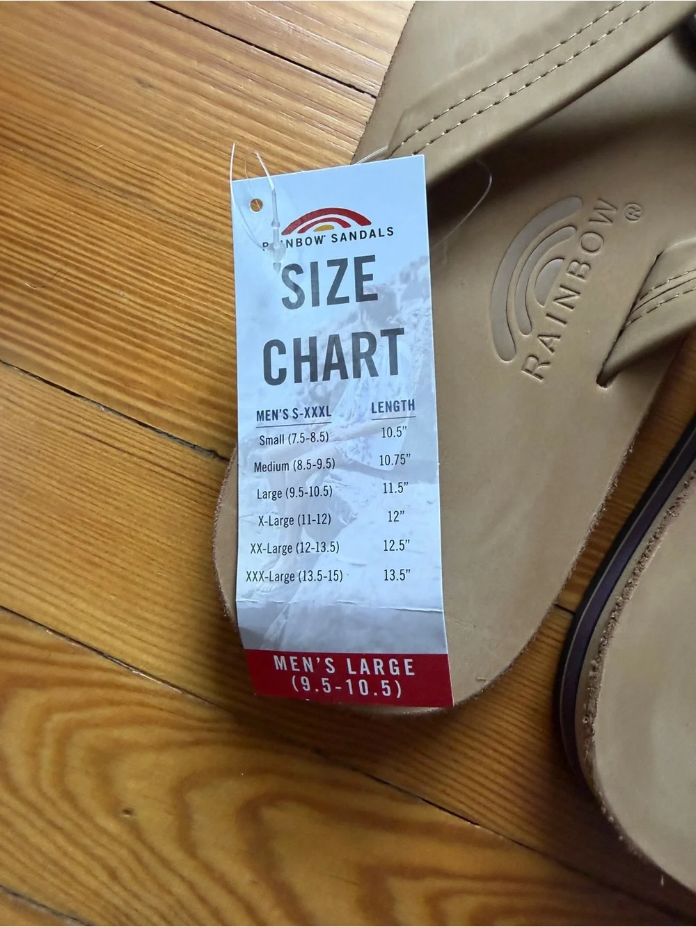 Rainbow Men’s - Double Layer Premier Leather w. Arch Support Flip Flops 9.5-10.5